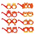 thumbnail image 2 of 8x Cute New Years Glasses Booth Props Paper Frame Photo Party Decorations Kids Celebration, 2 of 7