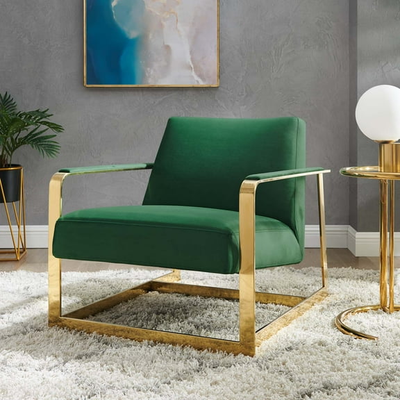 Modway Seg Performance Velvet Accent Chair, Green