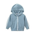 thumbnail image 5 of yocbz Winter Baby Boy Hoodies Baby Zip Up Hoodie, Unisex inflant Toddler Long Sleeve Sweatshirts Lightweight Jacket Hooded Coats Fall Winter Outfits Light Blue,Size for 3-4 Years, 5 of 5
