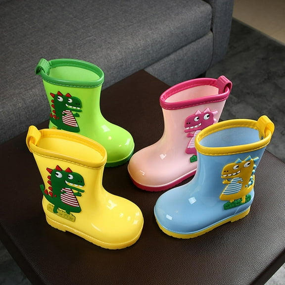 HOMEMAXS  Shoes Kids for Children's Dinosaur Rain Boots Kindergarten PVC