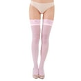 thumbnail image 2 of Womens Stocking Net Lace Top Thigh High Stocking Pantyhose Over Knee Stocking for Women, 2 of 3