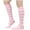 Pink 2, variant on BLTIBY Knee High Striped Socks for Women Men Long Cotton Warm Tube Sports Thigh High Socks Tall Stockings for Outdoor Pink 2 Free Size