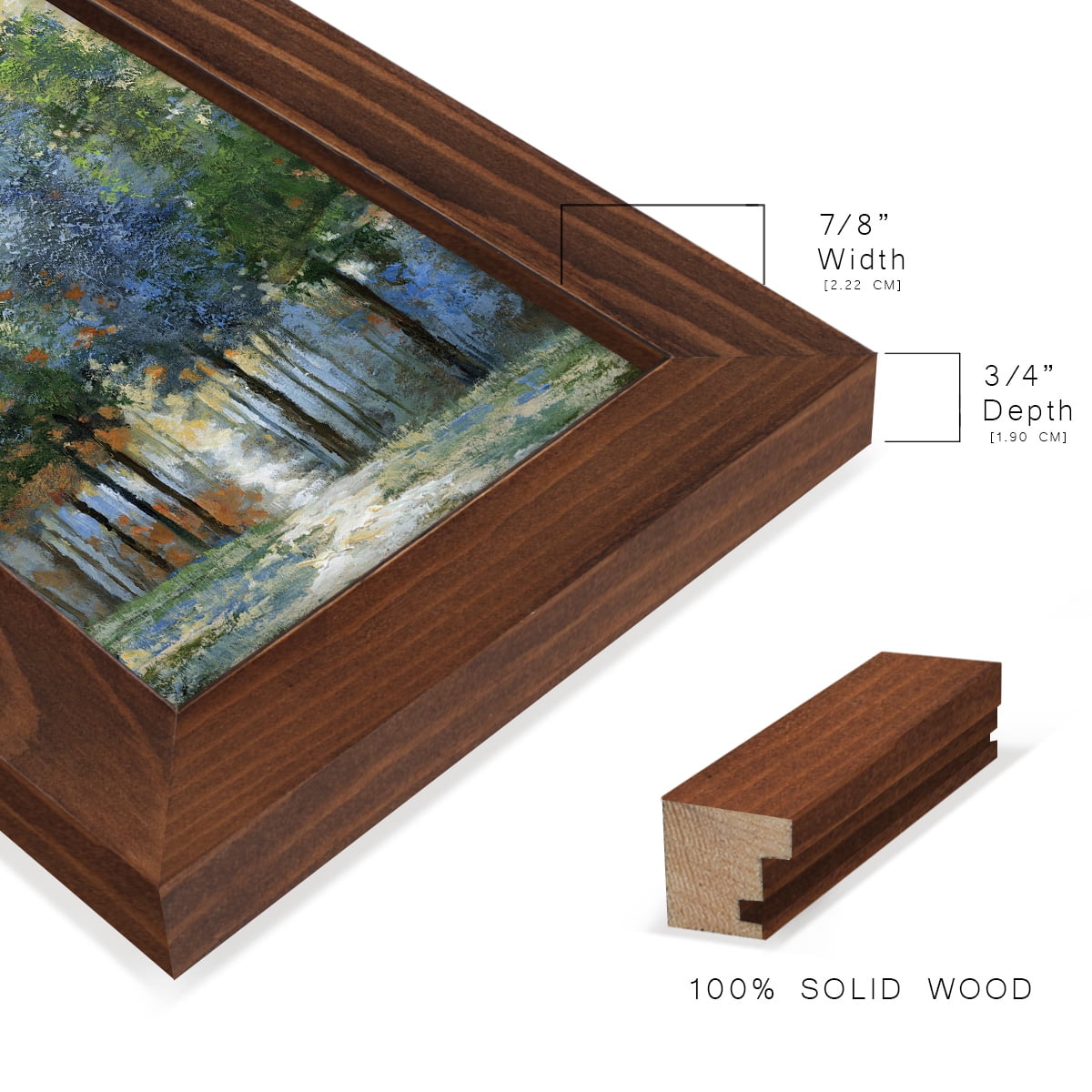 Afternoon Light -Framed Print w/glass-Chestnut