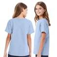 thumbnail image 2 of Crown Craze® Youth Essential-T Short Sleeve T-Shirt, 100% Cotton Classic Fit Plain Crew Neck Tee (Ash, M), 2 of 6