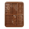 thumbnail image 1 of Molde de silicona para chocolate de Dubái, 6 cavidades, para chocolate profundo, para barra de caramelo gruesa, para rellenar nueces Knafeh, 1 of 8