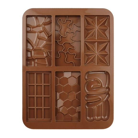 Homelife 1Pc/2Pcs Dubai Chocolate Silicone Mold 6-Cavity Deep Chocolate Mold Thick Candy Bar Mold for Filling Knafeh Nut