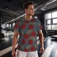 thumbnail image 3 of Wukai Ladybug Print Men's Short-Sleeved Mesh T-Shirt,Quick-Dry Short Sleeve Workout T-Shirt-X-Small, 3 of 8