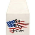 thumbnail image 2 of 4th of July Patriotic Table Runner, American Flag Theme 100% Flax Linen Indoor Outdoor Kitchen Dining Table Decor, Holiday Centerpiece for Home Party Decorations B, 2 of 4