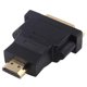 thumbnail image 2 of Chapado en oro Hdmi 19 pin macho a Dvi 24 + 5 pin adaptador hembra (negro) Afortunado Sencillez, 2 of 2