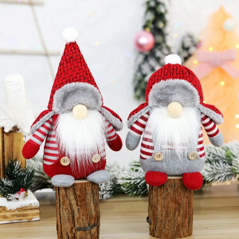  IAMAGOODLADY Christmas Decorations,Christmas Rudolph Pointed  Hat Small Pendant Creative Christmas Faceless Doll Santa Claus Gift Xmas  Ornaments for Party Supplies Under 5 Dollars : Home & Kitchen