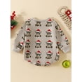 thumbnail image 3 of Infant Baby Christmas Romper Long Sleeve Crew Neck Cow Print Bodysuit Playsuit, 3 of 8