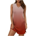 thumbnail image 2 of Summer Dresses for Women Women's Summer Sexy Fashion Printing Sleeveless V-Neck Dress Red 3Xl, 2 of 7