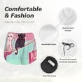 thumbnail image 4 of KLL Cats On Broomstick Pattern Shorts Women,Athletic Shorts High Waisted Running Shorts Pocket Sporty Short Gym Elastic Workout Shorts-Small, 4 of 7