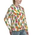 thumbnail image 6 of Kdxio Hawaiian Pineapples And Hibiscus Flowers Print Womens Oversized Hoodies Sweatshirts Hooded Pullover Tops Sweaters Casual-Large, 6 of 7