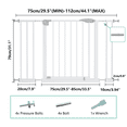 thumbnail image 6 of Leumius 29.5-44.1" Wide Baby Gate for Stairs, Dog Gate Indoor for Doorways, No Drilling Pressure Mounted Pet Gates for Kids White, 6 of 6