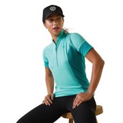 Ariat Womens Cambria Jersey 1/4 Zip Baselayer, Pool Blue, Medium
