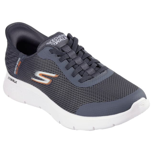 Zapatos Skechers Go Walk Flex, manos libres, sin cordones, para hombre, color gris 11.5