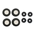 thumbnail image 2 of DOMELAY 4 Pcs Roues de Voiture RC et Pièces de Rechange de Contrepoids Accessoires Bricolage pour C84 C94 Noir Blanc A, 2 of 9
