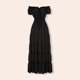 thumbnail image 2 of Vestido medieval para mujer estilo vintage con cuello oblicuo para Halloween cosplay traje diario, 2 of 9