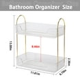 thumbnail image 6 of VeluraHome 2 Tier Bathroom  Countertop Makeup Organizer ，Bathroom Counter Organizer Countertop Storage，Clear，1 Pack, 6 of 7