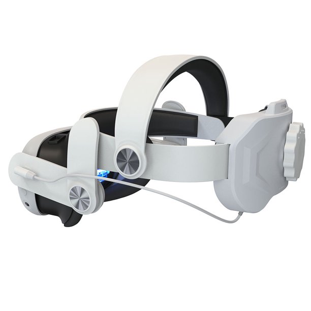 Correa para la cabeza ajustable Likrtyny para auriculares Meta Quest 3 VR con batería de 6000 mAh