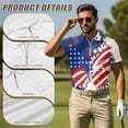 thumbnail image 5 of Yuyamidu Couple Matching Shirt & Tank Top His and Hers Golf Shirts 250 Years USA Flag Mens Short Sleeve Shirts Quick Dry Sleeveless Tennis Shirt for Women, Men's M, 5 of 6
