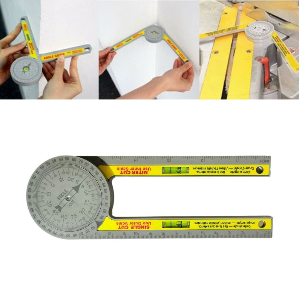 Pro Miter Saw Protractor Scale Angle Finder Rule Degree Measurement Ruler Tools 