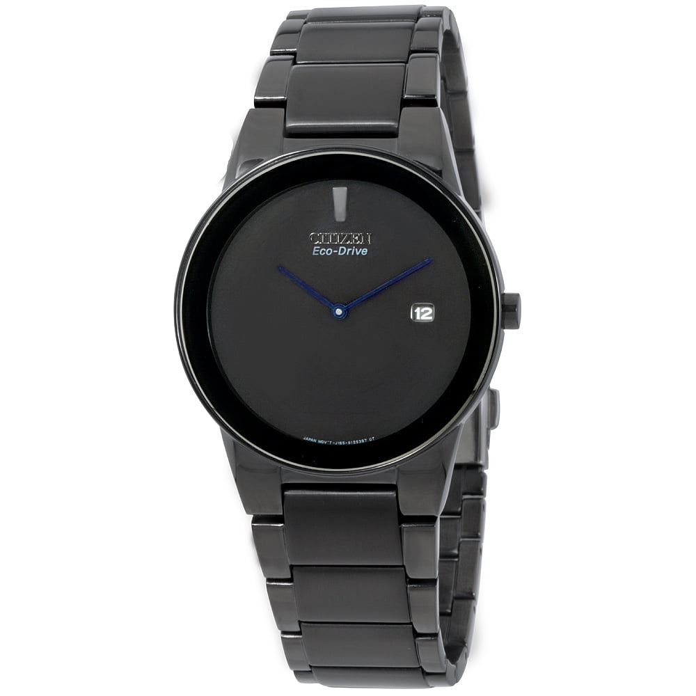 Citizen Men's Eco-Drive Axiom Wrist Watch, Black Leather Strap