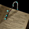 thumbnail image 5 of Marcador luminoso Marcador de metal retro con plumas, marcador que brilla en la oscuridad, regalo ideal para lectores, adultos, niños (estrella plateada), 5 of 5