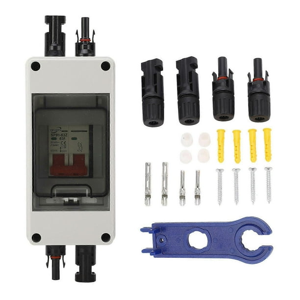 Mini disjoncteur solaire avec boîtier de distribution étanche IP65, sectionneur PV DC500 V 63 A