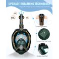 thumbnail image 2 of Máscara de snorkel Greatever G2 de cara completa con sistema Dry Top y soporte, 2 of 6