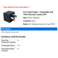 thumbnail image 2 of A/C Control Relay - Compatible with 1996 Chevy Lumina APV, 2 of 2