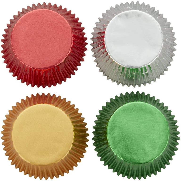 Baking Paper Liners - Muffin Cup Size - Green Foil