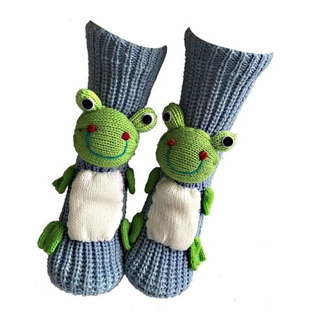 

Women Floor Socks with Cute 3D Animal Doll Christmas Warm Socks Funny Animal Slipper Sock (Red Elk One Size )