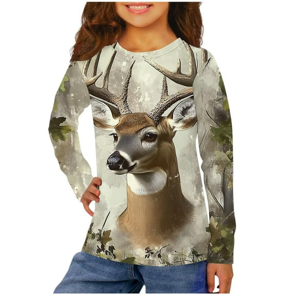 Jamicy Crew Neck Sweatshirts for Kids Boys' Soft T-Shirt Long Sleeve Shirts Casual Crewneck Top Pullover Tees Top Fall Clothes