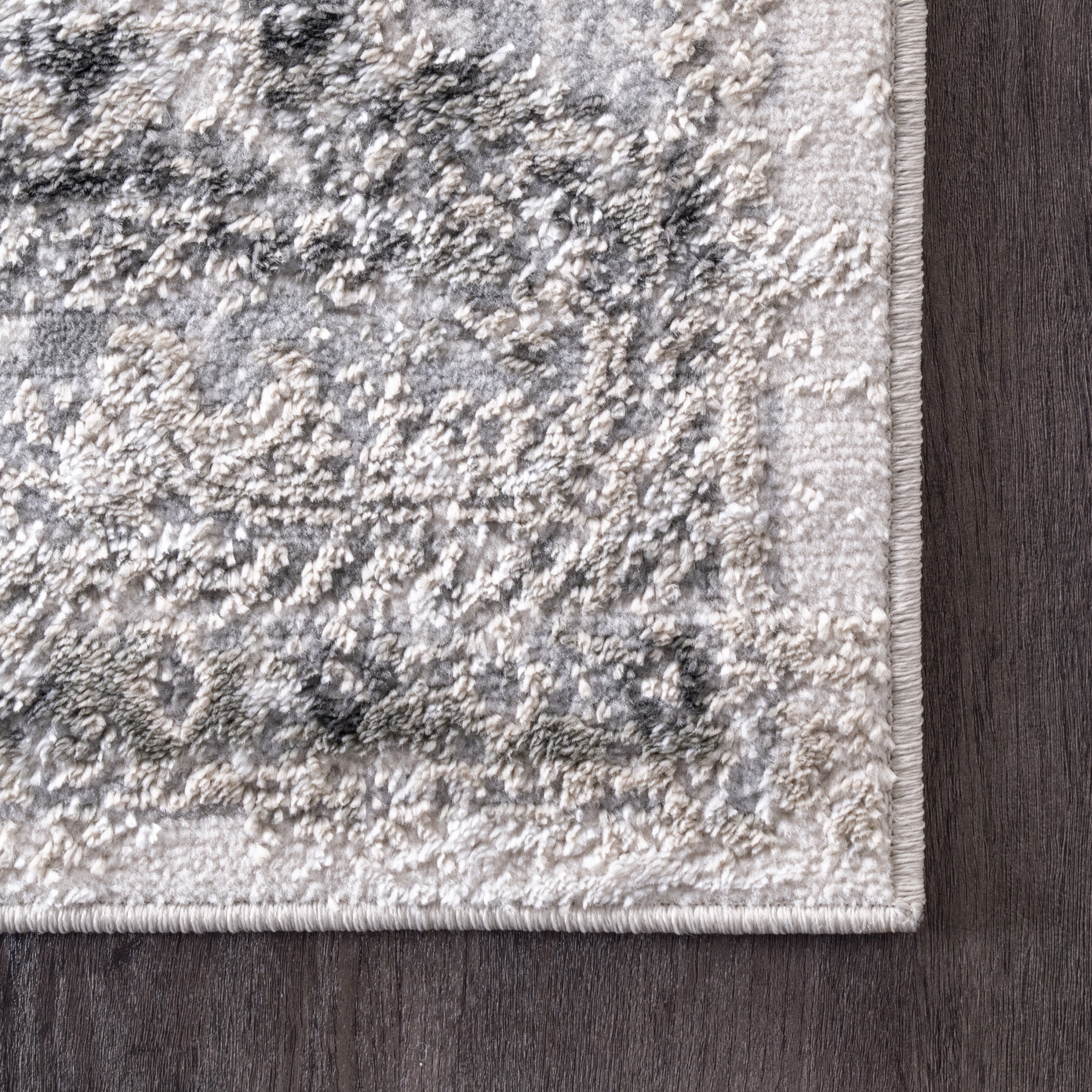 nuLOOM Madisson Vintage Faded Medallion Area Rug, 8' x 10', Madisson Grey