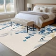 thumbnail image 4 of 6x9 Area Rugs for Living Room, Blue Eucalyptus Non Slip Area Rugs for Kitchen Bedroom Entryway, Farmhouse Weeping Leaves Linen Washable Carpet Runner Rug Floor Mats for Bedroom Home Decor, 4 of 8