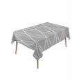 thumbnail image 2 of Grey White Stripes Tablecloth Rectangle Table Cloths 54x108, Waterproof Tablecloth Outdoor Table Cloth, Simple Geometric Modern Monochrome Washable Table Cover for Kitchen Dinning Party, 2 of 8