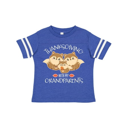 

Inktastic Thanksgiving with my Grandparents Cute Squirrel Family Gift Toddler Boy or Toddler Girl T-Shirt