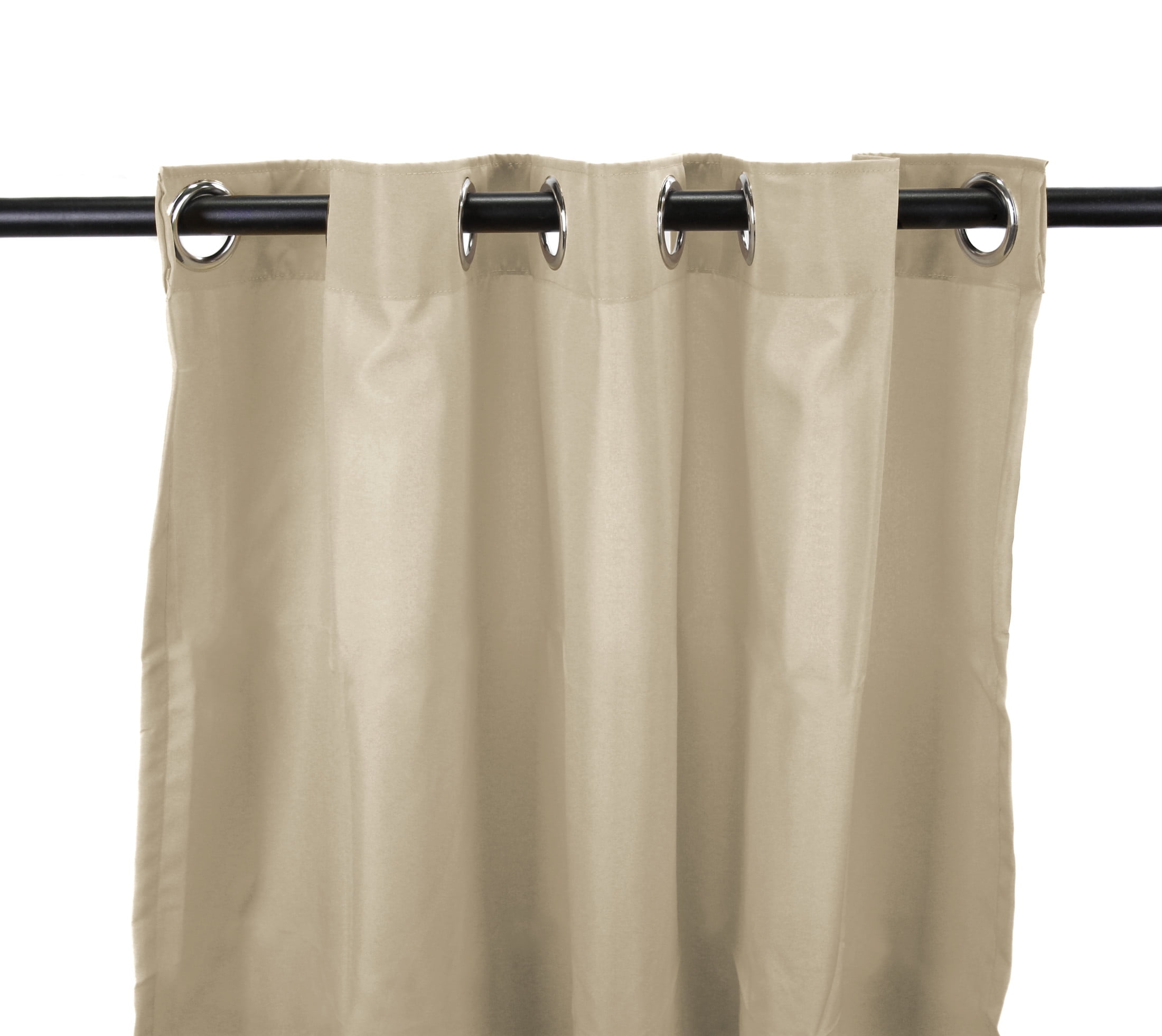 Jordan Manufacturing 54" x 84" Natural Solid Grommet Semi-sheer Outdoor Curtain Panel (2 Pack)