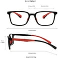 thumbnail image 4 of LifeArt Kid Blue Light Blocking Glasses, Filter 85% of Harmful Blue Light, Anti Eyestrain and Blurry, Computer Glasses (Black Red), 4 of 6