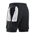 thumbnail image 6 of Men's 2 in 1 Gym Workout Shorts, Quick Dry Athletic Outdoor Shorts with Liner, Breathable Performance Running Shorts, Elastic Waistband Compression Training Trunks Activewear Bottoms, 6 of 7