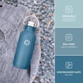 thumbnail image 4 of Lifefactory Botella Deportiva De Acero Inoxidable Con Aislamiento Al Vacío De 16 Onzas Denim Oscuro, 4 of 5