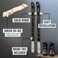 thumbnail image 4 of Storeyourboard Minimalist Wood Ski Rack Wall Mount Display Holder Solid Wood Holds 50 Lbs, 4 of 4