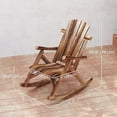thumbnail image 3 of Outsunny Outdoor Rocking Chair, Wood Adirondack Patio Rocker, High Back, 3 of 10