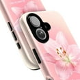 thumbnail image 2 of Pink Lily with Jesus Is My Saviour Phone Case, Aesthetic Christian Flower Cover for iPhone 17 16 15 14 13 12 11 Pro Plus, 2 of 6