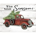 thumbnail image 3 of Jacobs, Cindy 18x15 Black Modern Framed Museum Art Print Titled - Tis the Season Red Truck, 3 of 5