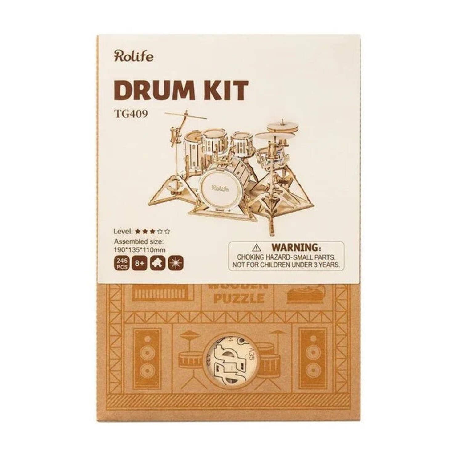 Robotime ROETG409 Musical Instruments Drum Puzzles