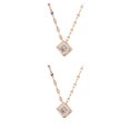 thumbnail image 4 of serony Collier Pendentif Collier Ras du Cou Bijoux Accessoires Personnalisés Type 2 Or Rose 2Ensemble, 4 of 6