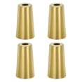 thumbnail image 1 of Cubierta de pierna de muebles Uxcell, paquete de 4 tapas redondas de metal para piernas, ideal para sofá, mesa, silla (2.1", tono dorado), 1 of 5